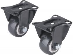 készülékgörg? 2 db, fix, fekete PVC, 40mm, max. teherbírás: 30 kg/db