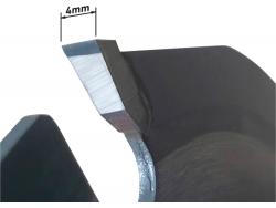 körf?részlap, keményfémlapkás, 125×22,2mm(lyuk átm), T3; 4,0 mm lapkaszélesség, max. 12.000 ford/perc