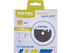 körfűrészlap, keményfémlapkás, 125×22,2mm (tengely átm), T36; 2,2 mm lapkaszélesség, max. 10.000 ford/perc