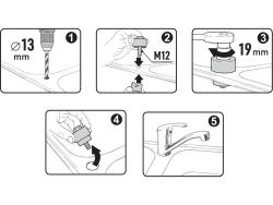 körkivágó csaptelepekhez (csavaros lemezlyukasztó / stancoló); 35 mm