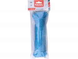 kötél, sodrott, kék, 6mm×20m, PP