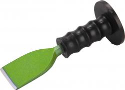 laposvés?, m?anyag kézvéd?vel; 230mm, 57 mm széles vágóél (16 mm szár), edzett, h?kezelt szénacél