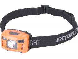 LED fejlámpa, 3 W, CREE XPL, 100 Lumen; IR szenzor, tölthet? akkuval, 3 funkció, fehér+piros fény