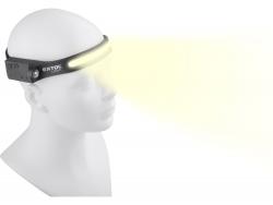 LED fejlámpa,COB+ XPE, 350 Lumen; IR szenzor, tölthet? akkuval, 4+1 funkció