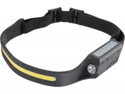 LED fejlámpa,COB+ XPE, 350 Lumen; IR szenzor, tölthet? akkuval, 4+1 funkció