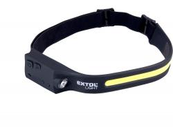 LED fejlámpa,COB+ XPE, 350 Lumen; IR szenzor, tölthet? akkuval, 4+1 funkció