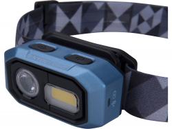 LED fejlámpa, Osram+COB, 480 Lumen; IR szenzor, tölthető akkuval, 4 funkció, cseppálló: IPX4