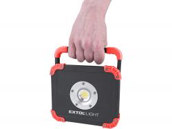 hordozható LED lámpa, 20 W, COB LED; 2000 Lm, újratölthet? Li-ion akkus, 6600 mAh, IP54