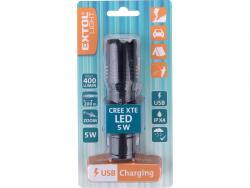 LED lámpa; 400 Lm, ALU ház, Li-ion akku