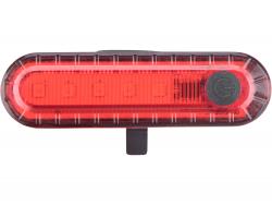 LED lámpa, biciklis, hátsó piros LED; 30 Lm, ABS ház, USB újratölthet? beépített Li-polimer akku, 220 mAh