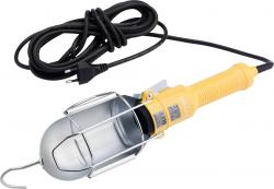 munkalámpa, izzó nélkül, E27 foglalat, max. 60W; kampós akasztó + csiptet?, 230V/50Hz, 5 m kábel