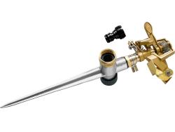 locsoló, leszúrható pulzálós forgó, fém; kuplung csatlakozóval, 20m átmérőjű locsolt terület