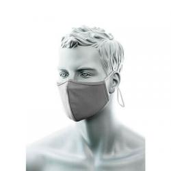 maszk, kétréteg? antimikrobiális orrnyereg borítással, 25db, heather szürke