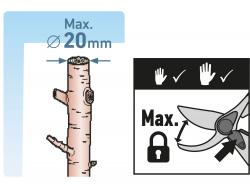 metsz?olló; 215mm, mellévágó, max. 20mm átvágás, SK5 acél penge, m?anyag fogantyú