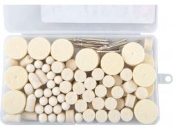 mini polírozó klt. 3,2 mm befogás, 120 db, 3 féle fejforma, gyapjú filc