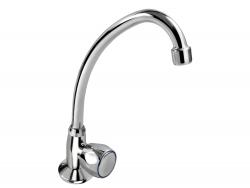 mosdó csaptelep hidegvízhez, kerámia szelep, króm,  22cm hosszú cs?r