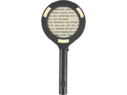 nagyító LED lámpa, kézi, 3×0,5 W COB, 80 Lm, 3× nagyítás; műanyag ház, elem nélkül, CE