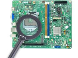 nagyító LED lámpa, kézi, 3×0,5 W COB, 80 Lm, 3× nagyítás; műanyag ház, elem nélkül, CE