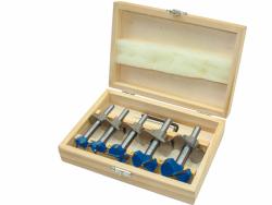 pánthelymaró klt. fára, 5db, átm.:15-20-25-30-35mm, mélységállítóval, keményfém lapkás, befogás: 7 ill. 8mm, fadobozban