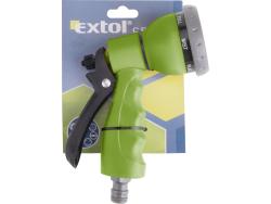 pisztoly szórófej, locsoló, ergonomikus ; műanyag 7 féle sugár, kuplung csatlakozóval