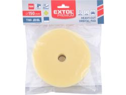 polírkorong, erős polírozás, T80, 150×25mm, tengely: 22 mm; sárga, tépőzáras