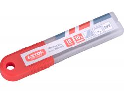 pótpenge tapétavágó késhez, 10 db, 18×100×0,5 mm, törhet?, SK5 acél, HRC >64, fogazott vágóél