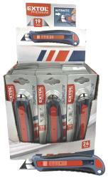 PVC vágókés, 1 db trapézpengével, automata penge visszahúzás, fémházas, pótpenge:9124, 9121, 8855099