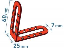 sarok profil lapszintez?höz (8845010 csempeszintez?höz) klt. 25 db, 60×60mm, m?anyag, L-típusú
