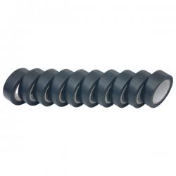 szigetel? szalag, 10db-os, fekete; 19mm×10m×0,13mm