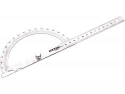 szögmér?/vonalzó, lakatos, hossz.: 278 mm, Inox, mm beosztás, 0° -180°, vastagság: 1,3 mm