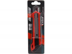 tapétavágó kés, 18 mm fémházas, gumírozott; auto lock, tripla vágóéllel, pótpenge: 9123A, 8855091