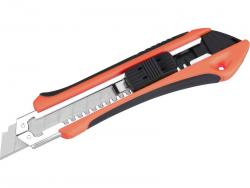 tapétavágó kés, 18mm fémház, öntölt?s gum. 3 pengével, tripla vágóéllel, csavaros rögzít?vel, pótpenge: 9123A, 8855091