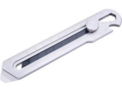 tapétavágó kés, rozsdamentes acél fémház, 5 funkciós, tripla vágóéllel; 18mm, csavaros rögzítés, FORTUM