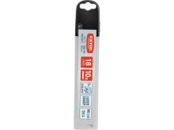 pótpenge tapétavágó késhez, 10 db, 18×100×0,5 mm, törhet?, SK4 acél, HRC >64, tripla vágóél