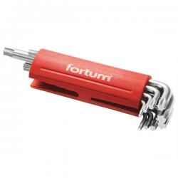 torx kulcs klt. 9db, hosszú, T10-50, S2, 10db/cse; T10-T15-T20-T25-T27-T30-T40-T45-T50, m?anyag markolat FORTUM