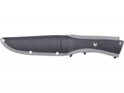 vadász- és túrakés, 3CR13 rozsdamentes acél penge, m?anyag nyél, nylon tok, teljes/penge hossz: 270mm/145mm