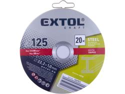 vágókorong 20 db, acélhoz; 125×1×22,2mm, max 12200 ford/perc, fémdobozban