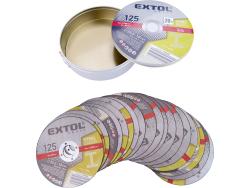 vágókorong 20 db, acélhoz; 125×1×22,2mm, max 12200 ford/perc, fémdobozban