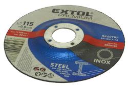 vágókorong, acélhoz/inoxhoz; 115×0,8×22,2mm, hajlított, ,max 13300 ford/perc